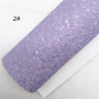 30X134CM Pink Purple Solid Color Chunky Glitter Leather
