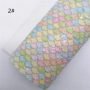 30X134CM Mermaid Scales Pattern Chunky Glitter Leather