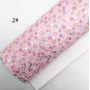 30X134CM Floral Star Plaid Pattern Chunky Glitter Leather
