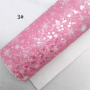 30X134CM Snowflakes Chunky Glitter Leather For Winter