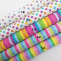 30X134CM Rainbow Chunky Glitter Leather Bows