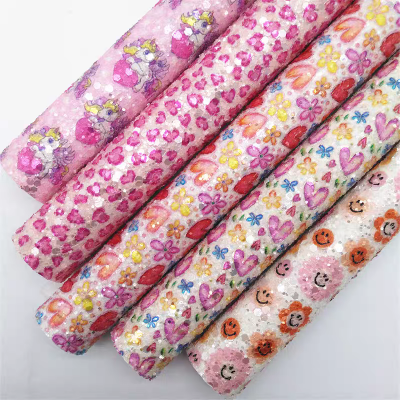 Chunky glitter,Chunky glitter fabric,Glitter for craft,Glitter leather for bows,Glitter leather for hair bows,glitter vinyl,patterned glitter,patterned glitter fabric