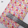 30X134CM Smile Face Love Hearts Chunky Glitter Leather 