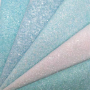 30X134CM Blue Solid Color Chunky Glitter Leather
