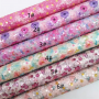 30X134CM Flowers Chunky Glitter Leather Mini Rolls