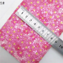 30X134CM Flowers Chunky Glitter Leather Mini Rolls