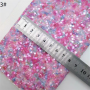 30X134CM Flowers Chunky Glitter Leather Mini Rolls