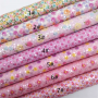 30X134CM Flowers Chunky Glitter Leather Fabric