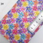 30X134CM Vibrant Floral Chunky Glitter Leather Fabric