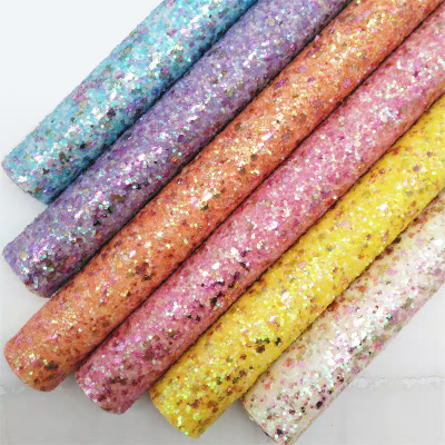 Chunky glitter,Chunky glitter fabric,Glitter for craft,Glitter leather fabric,Glitter leather for bows,Glitter leather for hair bows,glitter fabric