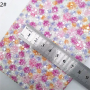 30X134CM Flowers Chunky Glitter Leather Fabric