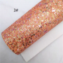 30X134CM Mix Color Chunky Glitter Leather 