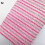 30X134CM Colorful Stripes Chunky Glitter Leather  