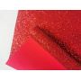 Red Chunky Glitter Leather Fabric With Felt Backing