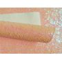 Baby Pink Chunky Glitter Leather Fabric With Felt Backing