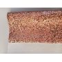 Pink Chunky Glitter Leather With Gold Sequin 