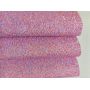 Baby Pink White Iridescent Chunky Glitter Leather Fabric
