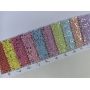 Bright Colors Chunky Glitter Leather With Twill Fabric Backing