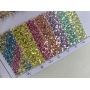 Solid Color Chunky Glitter Leather With Twill Fabric Backing