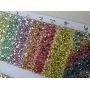 Solid Color Chunky Glitter Leather With Twill Fabric Backing