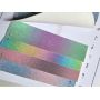 Rainbow Gradient Sparkle Glitter PU Leather Fabric