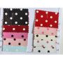 Glossy Surface Polka Dot Print PU Leather 